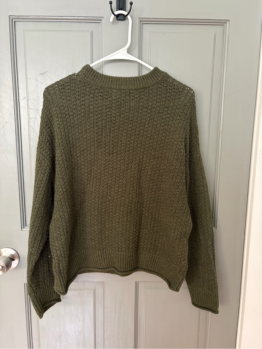 Universal Thread Olive Green Knit Crewneck Sweater - Picture 3 of 6